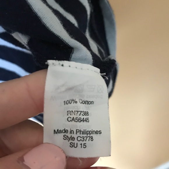 J. Crew Factory Striped Rolled Sleeve T-Shirt -995 - Picture 4 of 7